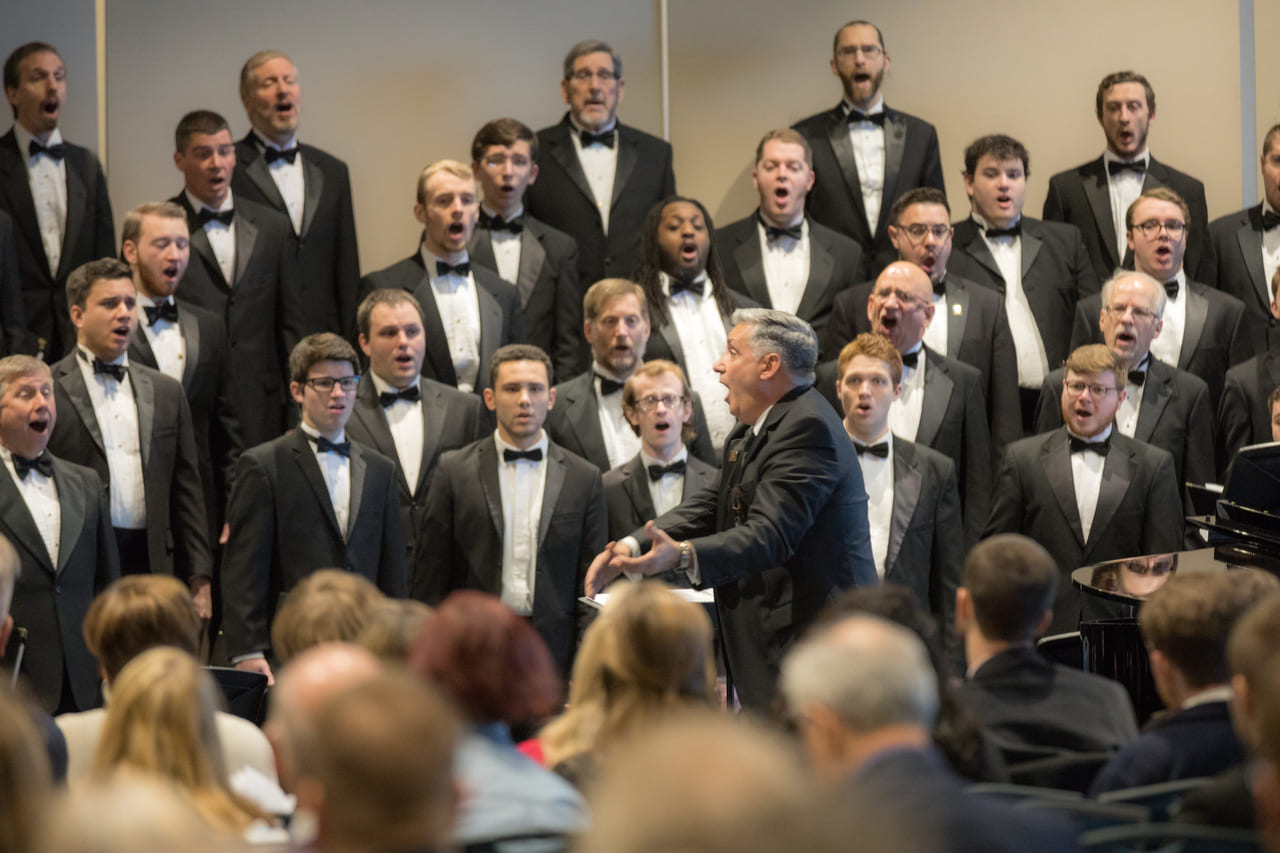 Baldwin Wallace Men's Chorus Performing in Concert with Director Frank Bianchi